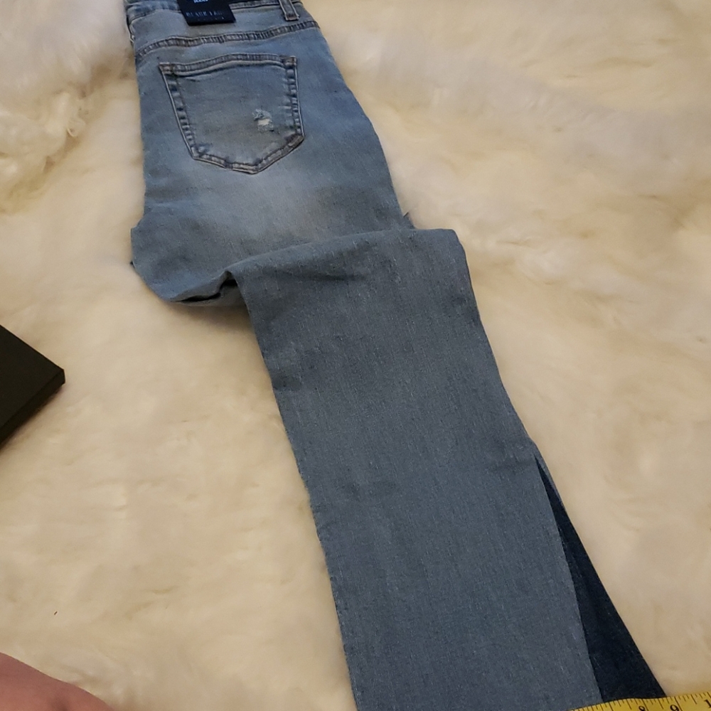 NWT Black Label High Rise Flared Inset Jeans - Picture 11 of 12